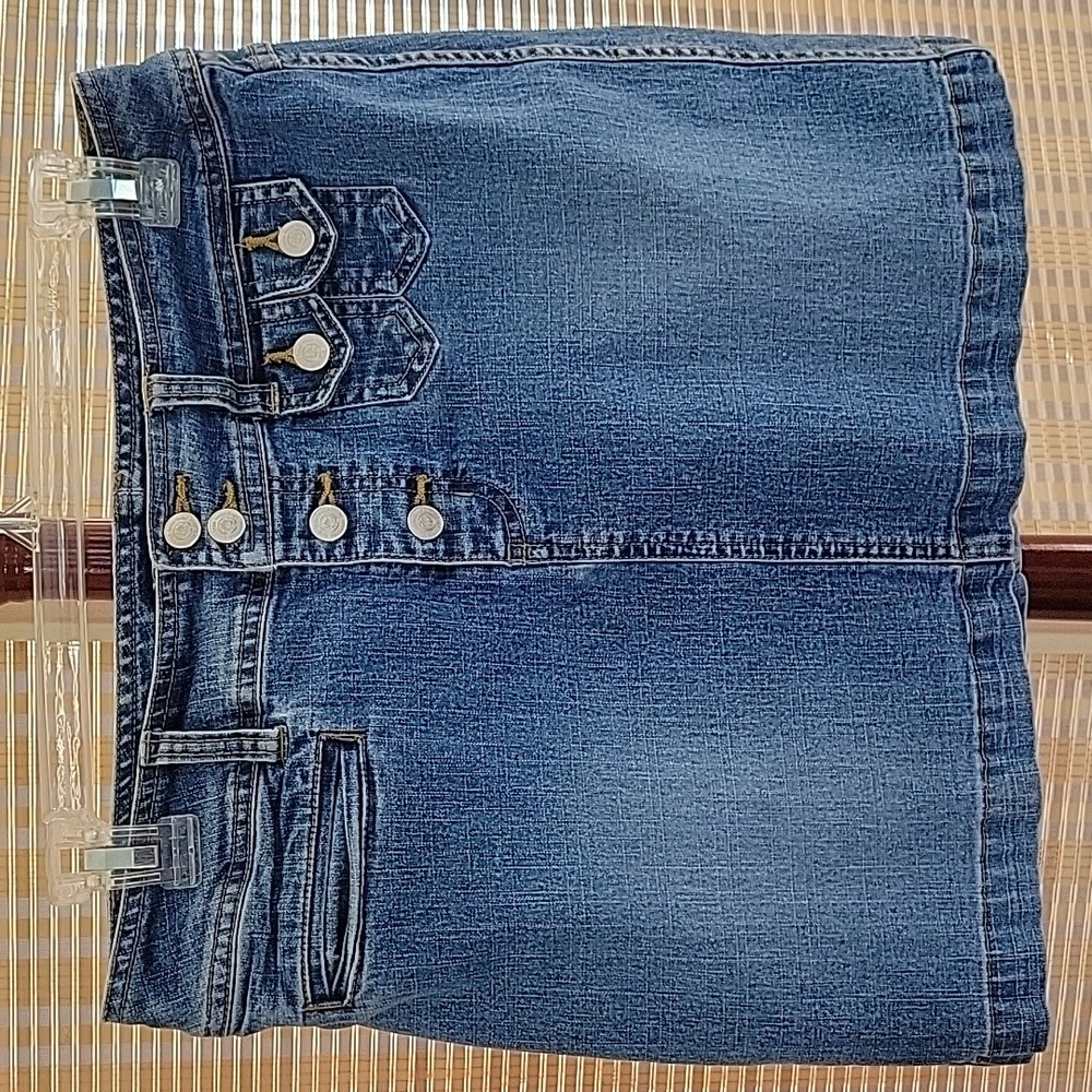 Yada Yada Denim Blue Women's Jean Skirt  (Size 11, 15")